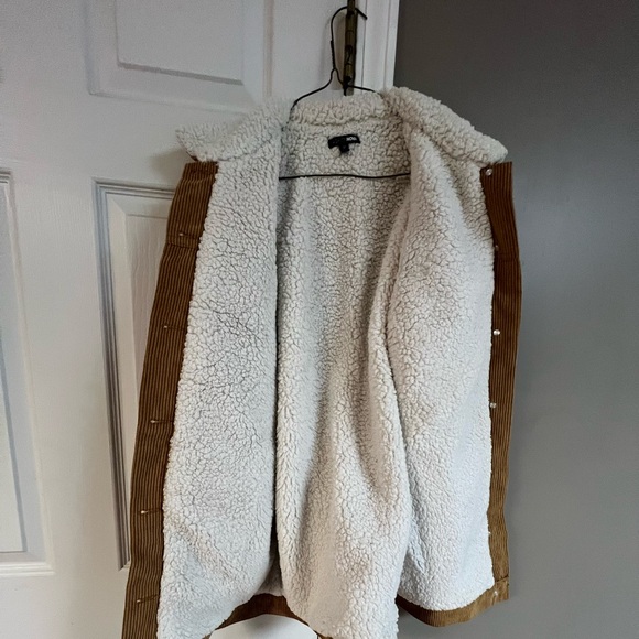 Fur corduroy women coat - Picture 2 of 2